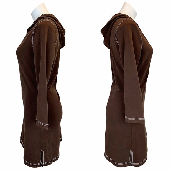 J. Crew Quarter-Sleeve Hooded Sweatshirt Dress - Picture 3 of 7